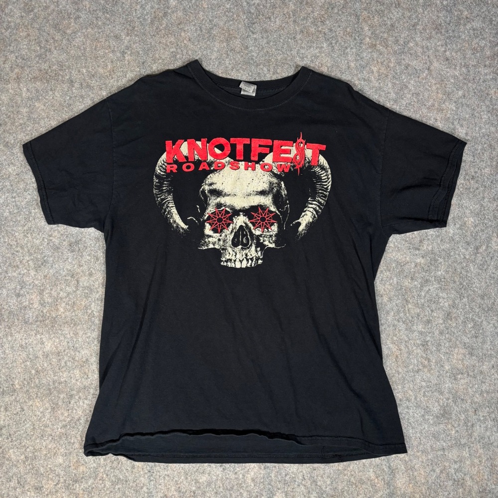 Knotfest Roadshow‎ T-Shirt L Black 2019 Tour Slipknot Vol Beat Gojira Behemoth